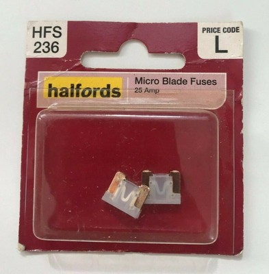 Halfords HFS 236 Micro Blade Fuses 25 Amp New READ DESCRIPTIONS UK Seller