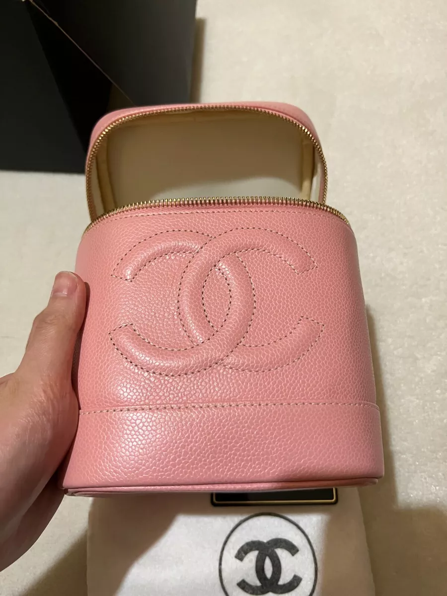 CHANEL 20S Pink Caviar Small Vanity Case GHW - Timeless Luxuries