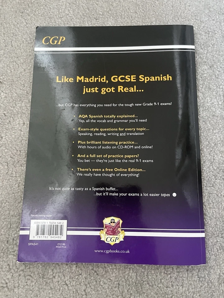 CGP GCSE Spanish AQA Complete Revision & Practice Online Revision Audio included - Image 2 of 2