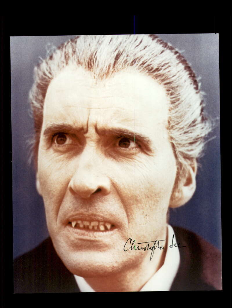Christopher Lee JSA Coa Signed 8x10 Photograph Dracula Autograph