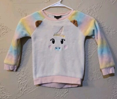 Girls Velour Unicorn Sweatshirt Sz 4 Picapino | eBay