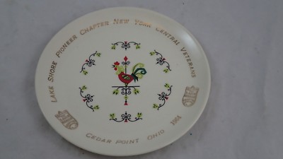 1964 New York CENTRAL PLATE Railroad Lake Shore Pioneer Chapter Cedar Point Ohio