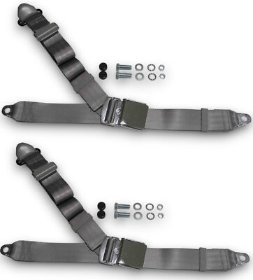 Ceinture De Sécurité 3 Points Chromée Noire Rétro Pour MG Classique - MGA, MGB, TD - Neuf Dans Son Emballage