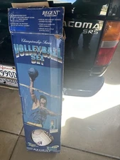 Regent Outdoor Portable Volleyball Net Set with White Ball