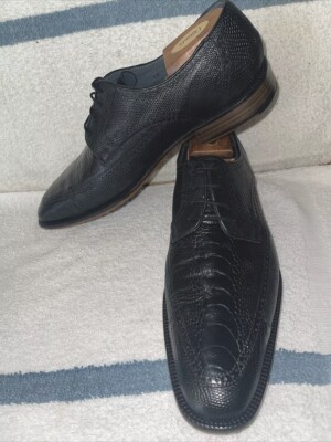 EUC  DAVID EDEN   X    GENUINE OSTRICH & TEJU LIZARD LUXURY MEN S OXFORDS 12M