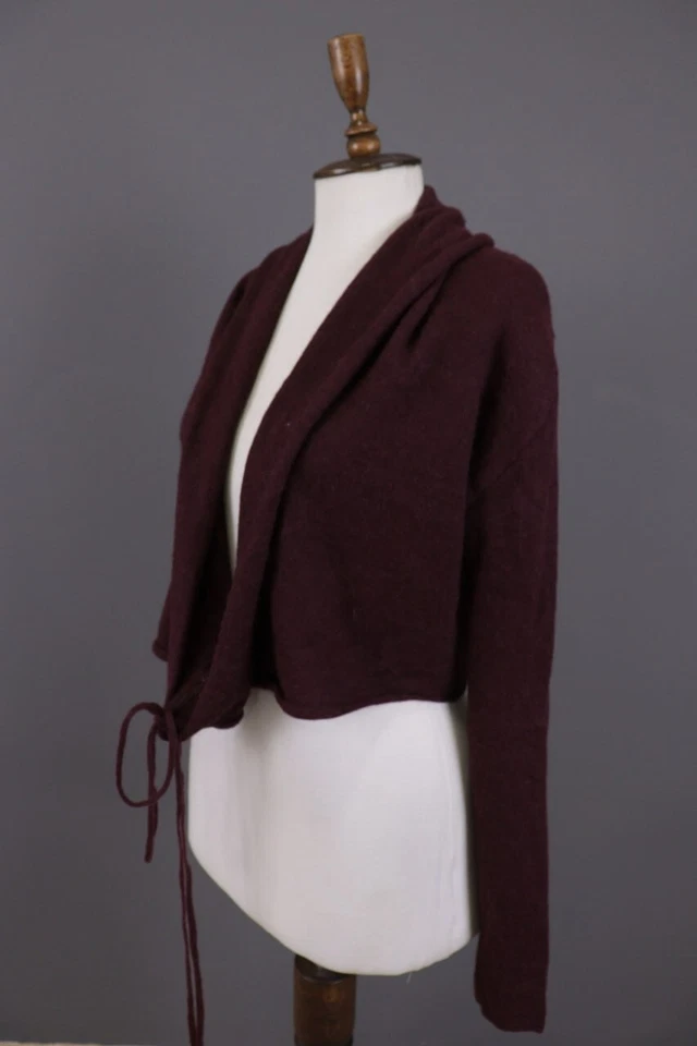 SARAH PACINI 棕色皇家婴儿羊驼羊毛针织开普开衫毛衣均码 — 第 2/4 张图片