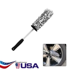 Car Wheel Brush Rims Tire Seat Engine Wash Cleaning 17" Auto Detailing Tool