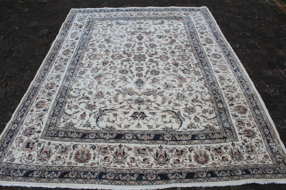 Alfombra de salón grande hecha a mano turca vintage 8x10 121"x100", 307x253 cm Foto 2 de 4