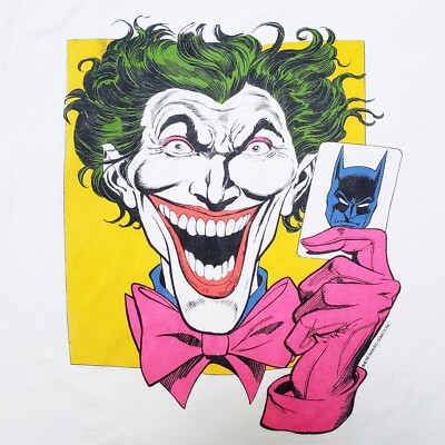 Vtg 80s Batman Joker Tshirt 1988 DC Comics Single Stitch Graphic
