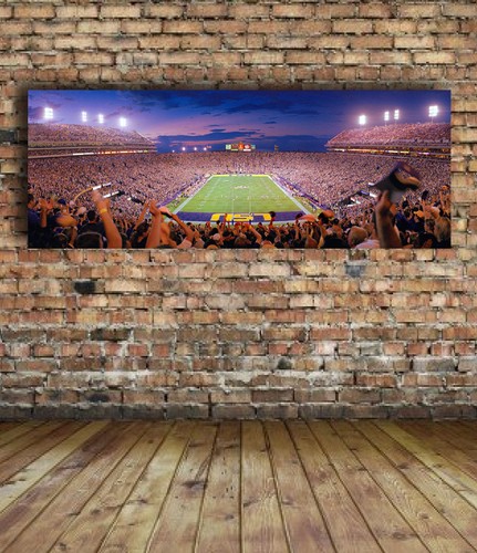 LSU Tigers Football Stadium Death Valley Panoramic StadiumCanvas Print 34 x 12 - Picture 3 of 3