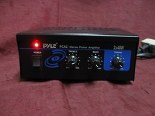Pyle PCA2 Mini Stereo Power Amplifier Tested Working - Great Condition