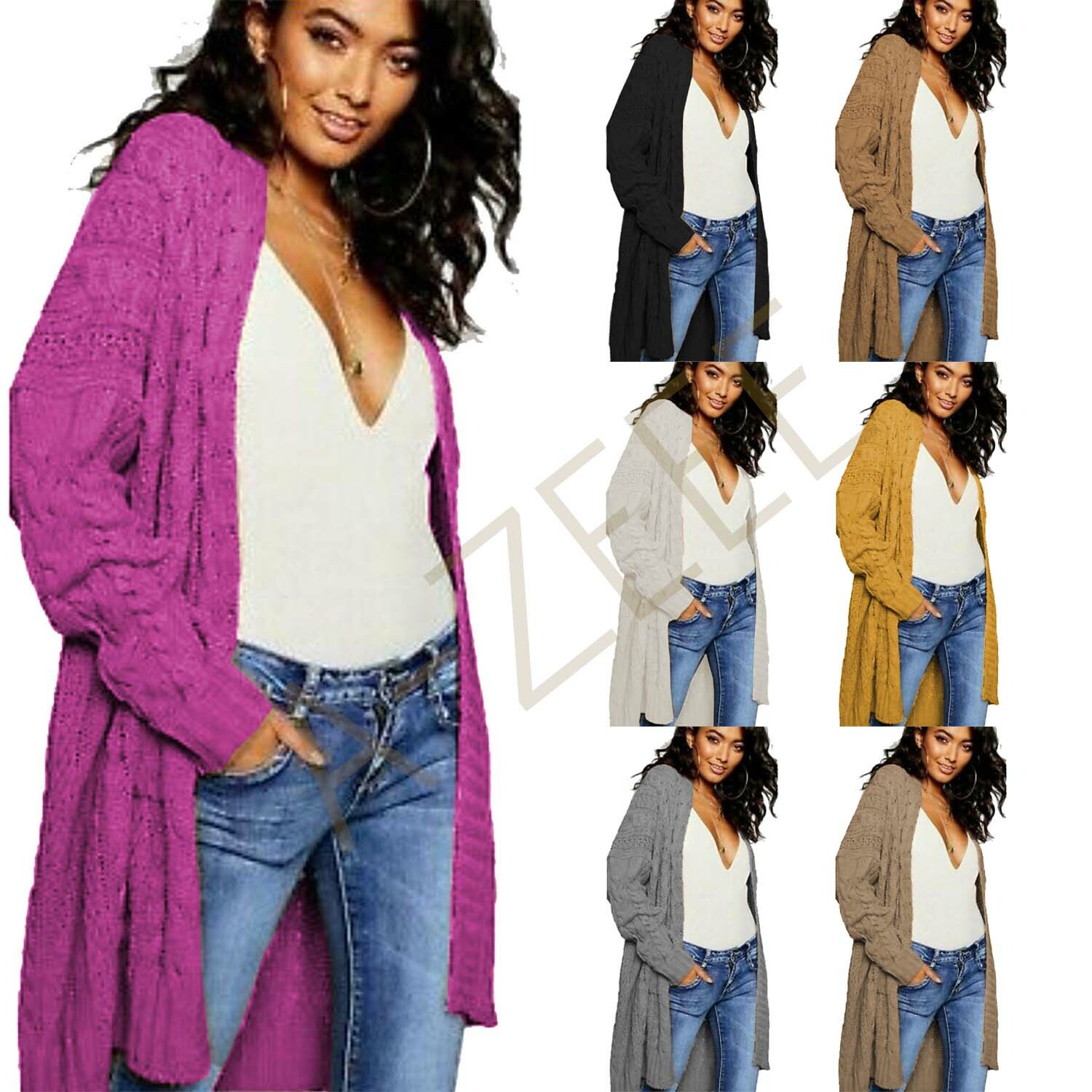 LADIES OVERSIZED BAGGY CHUNKY CABLE 