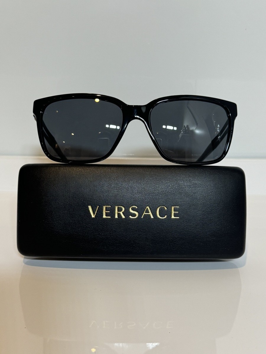 NIB Versace 4307 5332/87 Black Acetate Men's Sunglasses | eBay