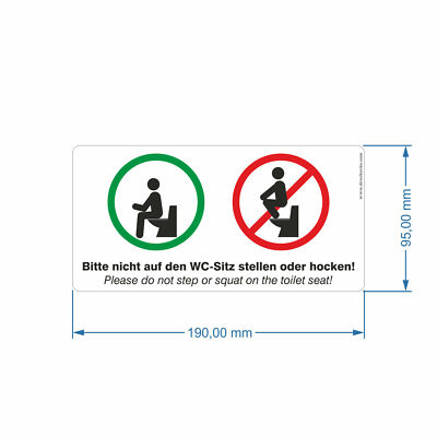 WC-Verbotsschild Aufkleber, 80x80 Mm, Selbstklebend & Wetterfest Für Innen Und Außen