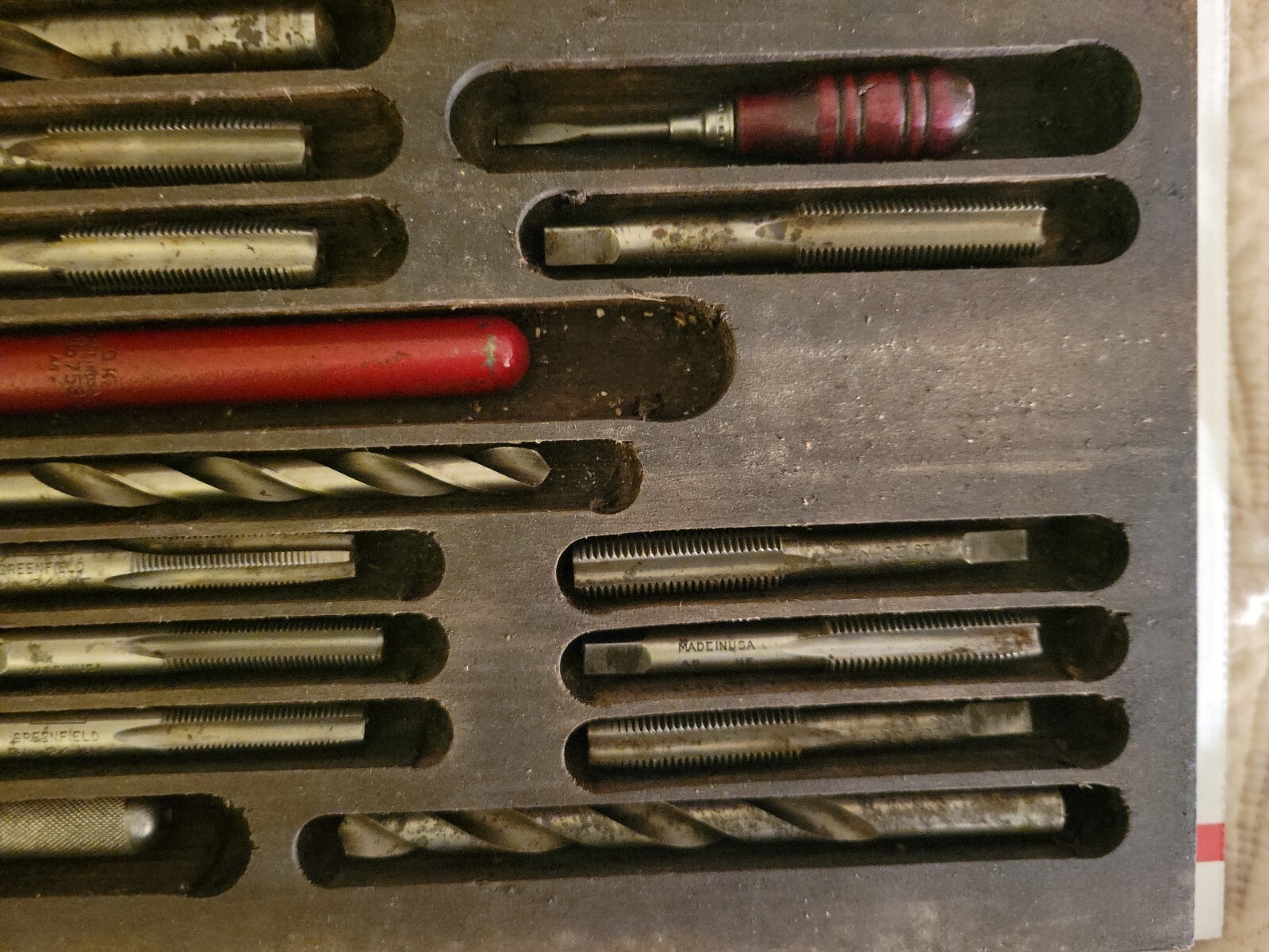 Vintage GTD GREENFIELD TAP And DIE Set in Original Wooden Box Small