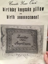 VTG Create Your Own Needlepoint BIRTHDAY KEEPSAKE or Birth Record kit 8x10"