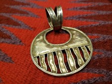 Silpada 925 Sterling Silver Hammered Cascade Circle Disc Enhancer Pendant