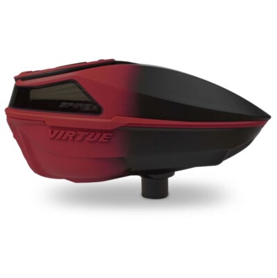 Virtue Paintball Spire V Electronic Loader Hopper Red/Black Fade w/ Speedfeed