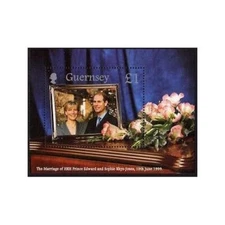Guernsey 690 sheet,MNH. Wedding of Prince Edward and Sophie Rhys-Jones.Flowers.