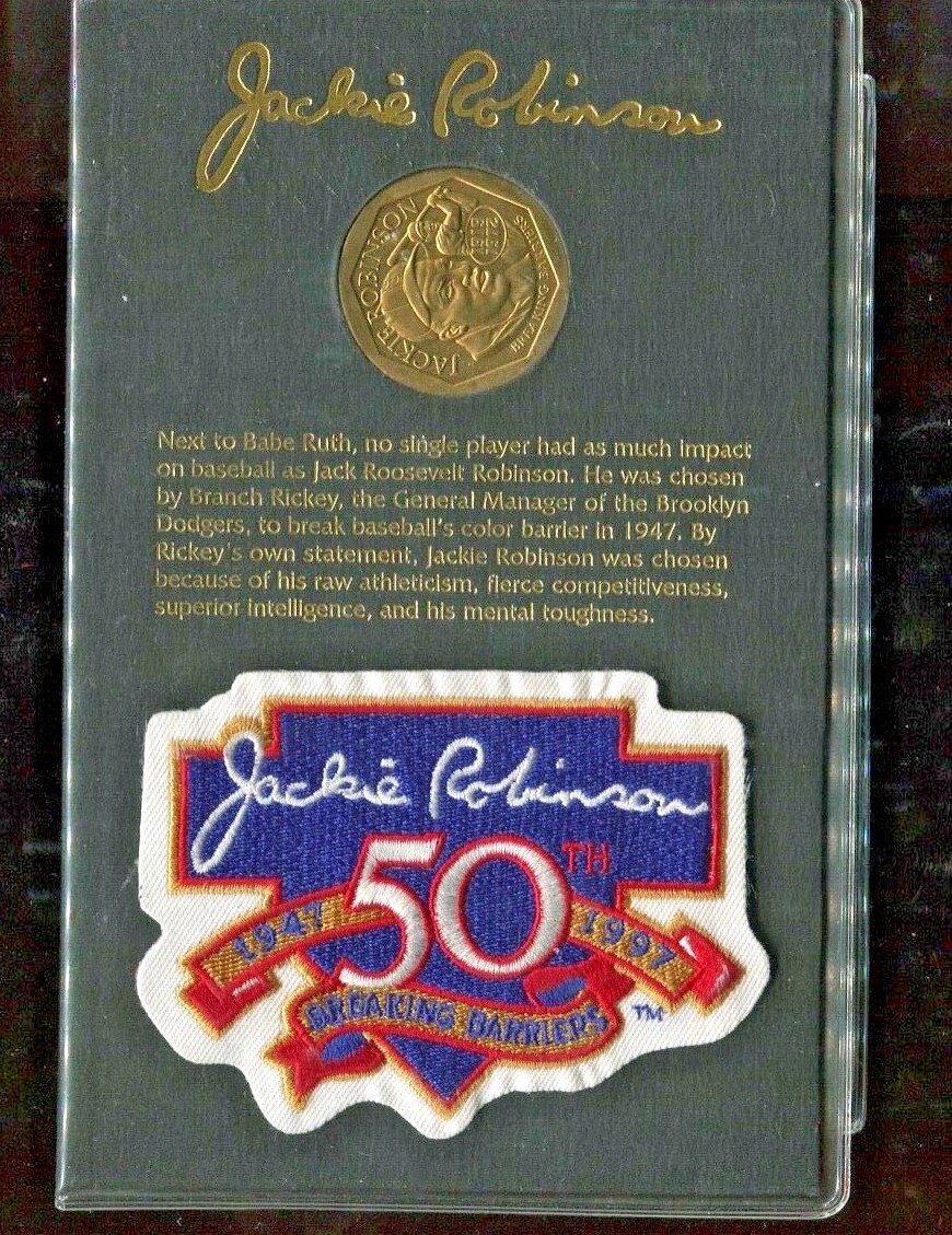 1997 - JACKIE ROBINSON - 50th Anniversary Patch & Coin w/ COA