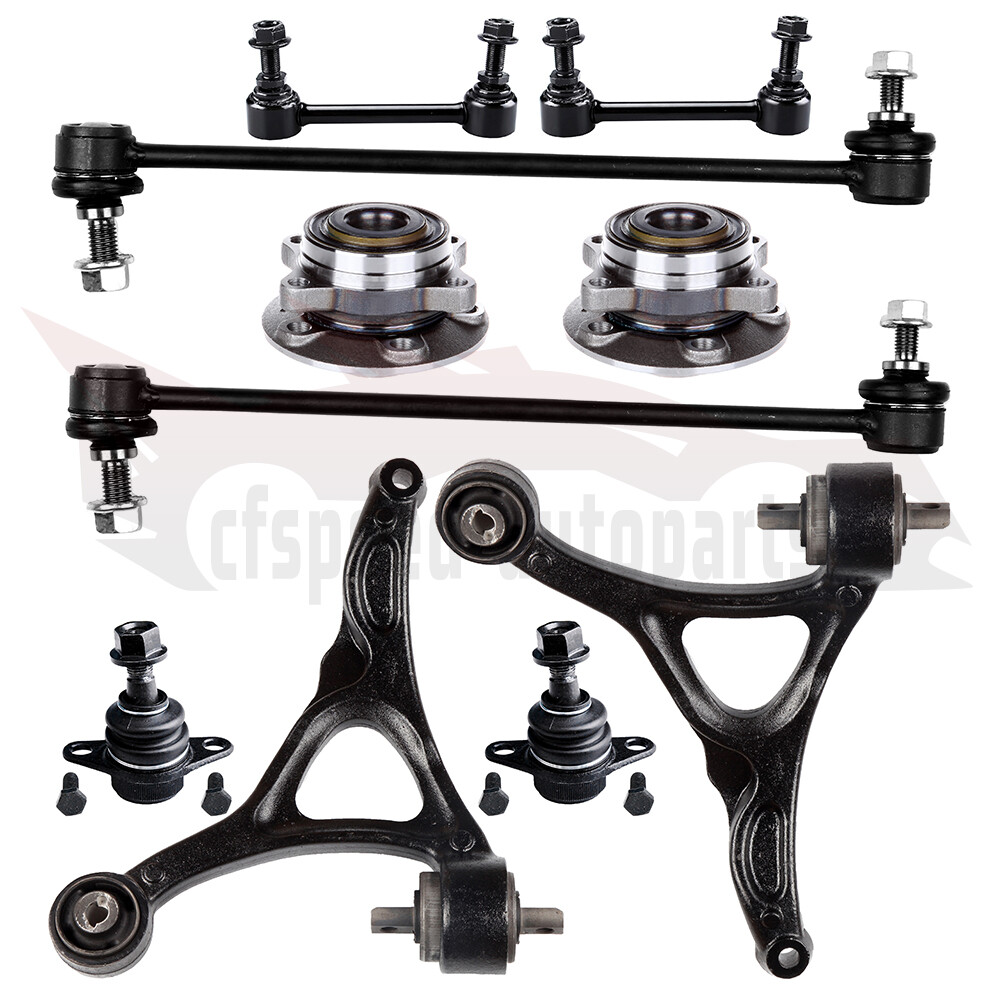 10PCS Front Control Arm Ball Joints & Wheel Bearings for Volvo XC90