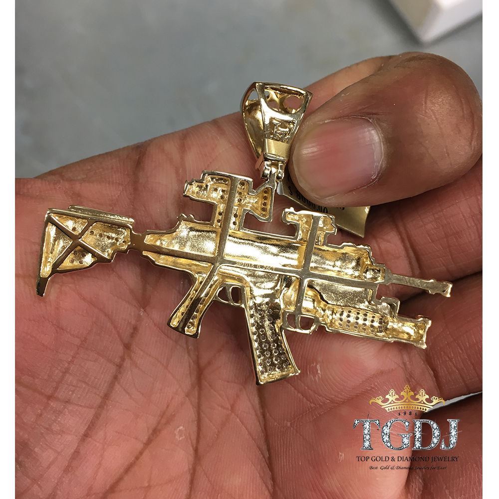 Large 0.76cttw Genuine Round Cut Diamond Solid 10K Yellow Gold GUN ...
