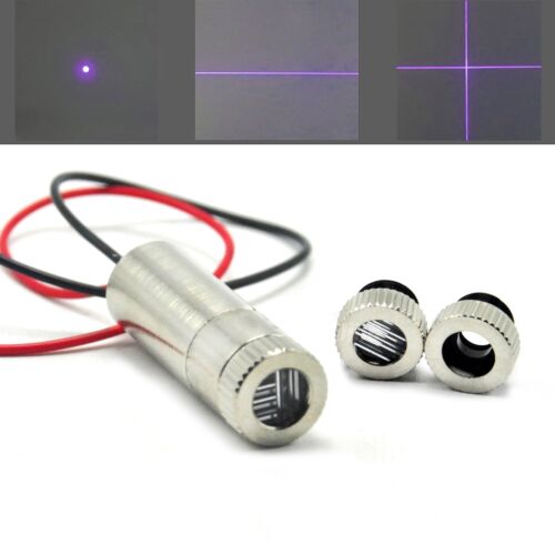 Módulo de diodo láser enfocable cruzado línea de puntos violetas/azules 405 nm 5 mW controlador de 3-5 V - Imagen 1 de 5