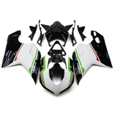 Bodywork fit for Ducati 2007 2012 848 1098 1198 Fairings White Black Red Green