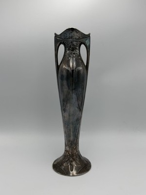 Seltene Christofle France Silber Teller Gallia Bergahorn Vase Jugendstil. 29,5cm 