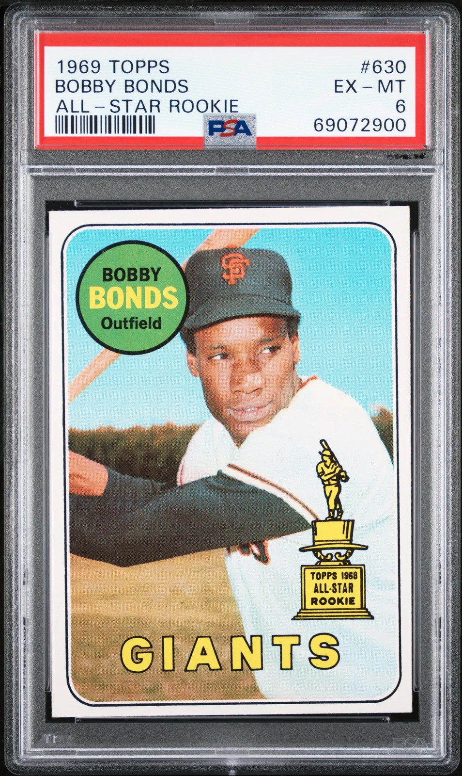 1969 Topps Bobby Bonds #630 All Star Rookie PSA 6