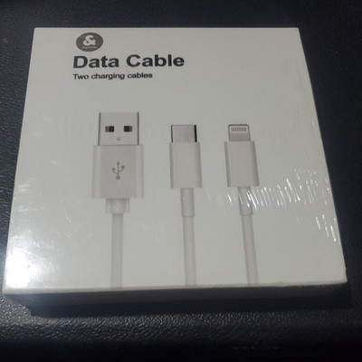 Data Cables - two cables usb to usb-c and usb to apple iphone charging port New