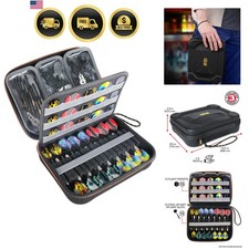 XL Semi Hard Shell Dart Case - Protective Case for 15 Piece Dart Set, Tips, F...