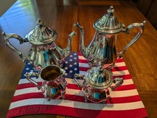 Chippendale Silver 4 Piece Tea/Coffee Set Check Description
