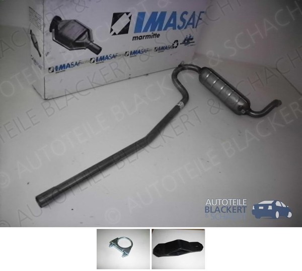 Imasaf Auspuff Edelstahl Mitteltopf für Lancia Fulvia Coupe 1.3 1965-1970-image