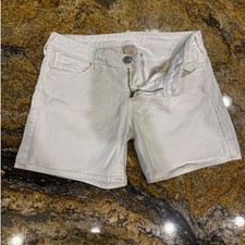 True Religion Cassie White Denim Shorts Size 30 Made in USA