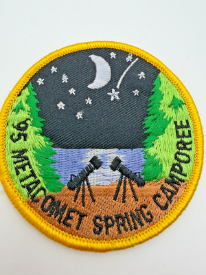 1995 Metacomet Spring Camporee BSA Patch Scouts Night Sky Stars Astronomy Comet