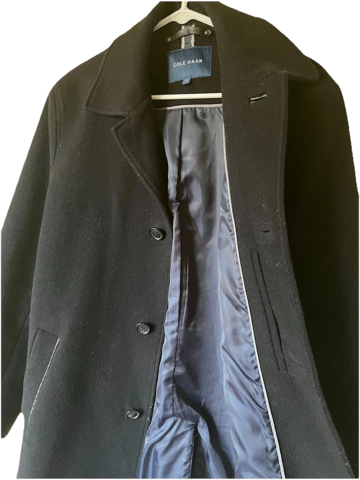 Шерстяная куртка Cole Haan Цвет черный Размер Small (Добро пожаловать) - Изображение 2 из 4