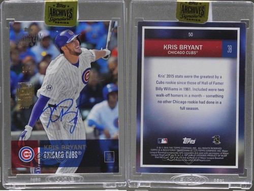 2017 Topps Archives All-Star Signature Edition Buybacks 1/1 Kris Bryant Auto b5y - Picture 3 of 3