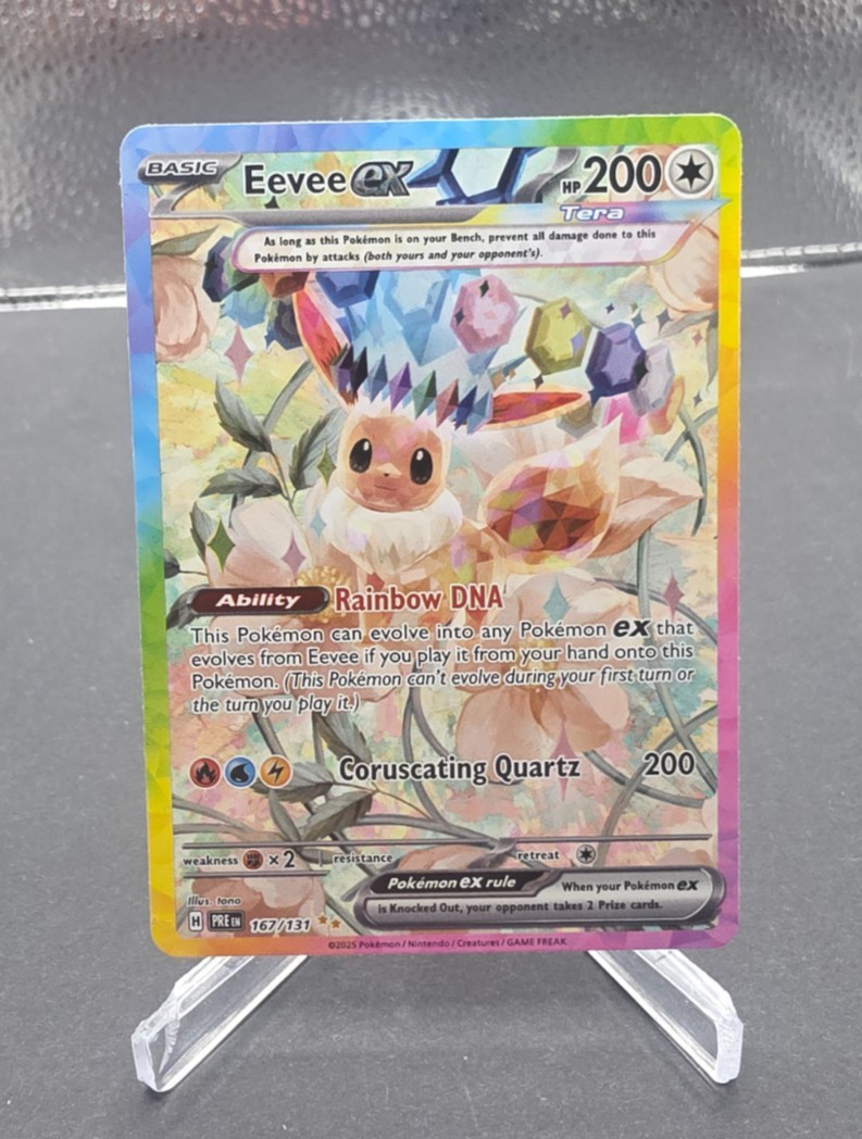2025 Pokemon Prismatic Evolutions Eevee ex SIR Special Rare Card 167/131