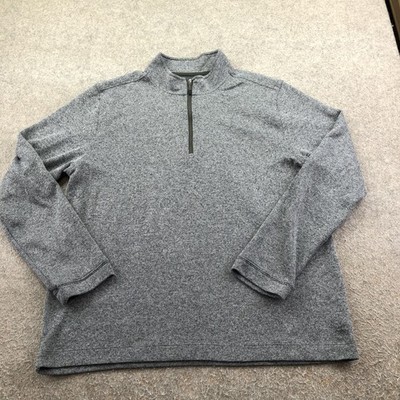 Rhone Pullover Mens XL Gray 1/4 Zip Long Sleeve Knit Top Performance Athletic
