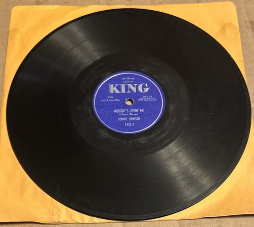 King 78 RPM Lonnie Johnson - Nobody’s Lovin Me 4432 E- Blues - Picture 2 of 4
