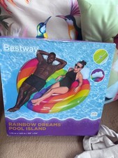 Aufblasbare Pool Matratze Bestway Badeinsel Rainbow Dreams