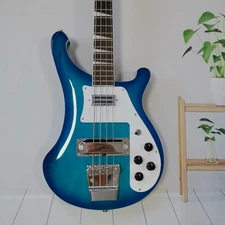 RIC 4003 Blue Fade 4Strings Electric Bass Guitar Chrome Hradware Ship From US