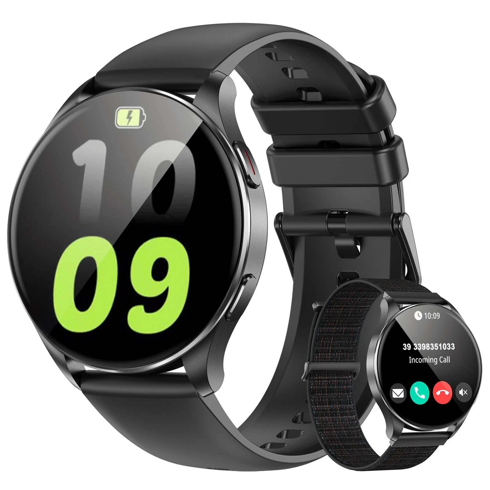 IOWOODO for , Answer/Make , 1.43'' AMOLED Ultra-Clear Screen Fitness Tracker ...