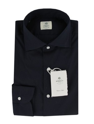 Luigi Borrelli Dunkelblau Solid Hemd - Slim - (LB1227249)