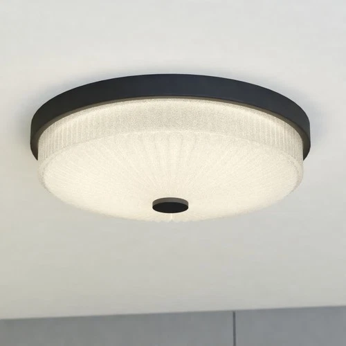 Vaxcel Lighting C0324 Preston 13"W LED Flush Mount Drum Ceiling - Black - Picture 12 of 12