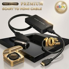SCART To HDMI Converter Audio Video Adapter For HDTV Sky Box STB Plug HD TV DVD