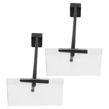 2 Pcs Shelf Label Holder Price Sign Board Merchandise Display Clip