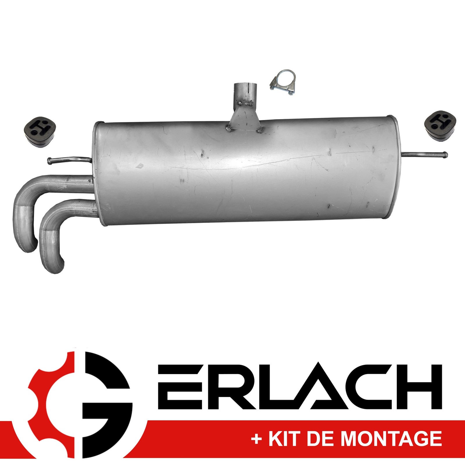 Silencieux arrière VW Passat 1.4 GTE Hybrid, pot d'échappement terminal en acier 9522