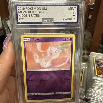 Pokemon Mew Reverse Holo #32/68 Hidden Fates 2019 - Graded AGS 9